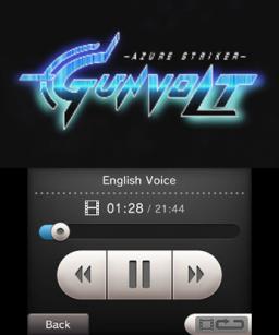 Azure Striker Gunvolt: The Anime Title Screen